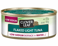 Cloverleaf Flaked Light Tuna In Water, Low Sodium 120g