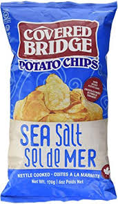 Covered Bridge Kettle Cooked Chips, Sea Salt 170g
