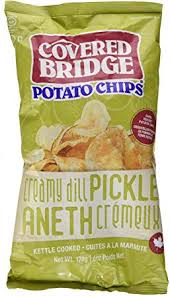 Covered Bridge Kettle Cooked Chips, Creamy Dill Pickle 170g