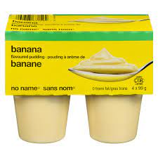 No Name  Pudding Banana 4 pk, 4x99g