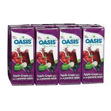 OASIS APPLE/GRAPE JUICE 8 X 200ML
