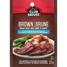 Club House, Gravies/Sauces, Brown Brune 25% less salt than our original gravy mix, 25g