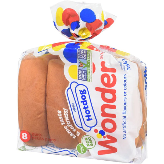 Wonder Hot Dog Rolls 8pk, 384 g