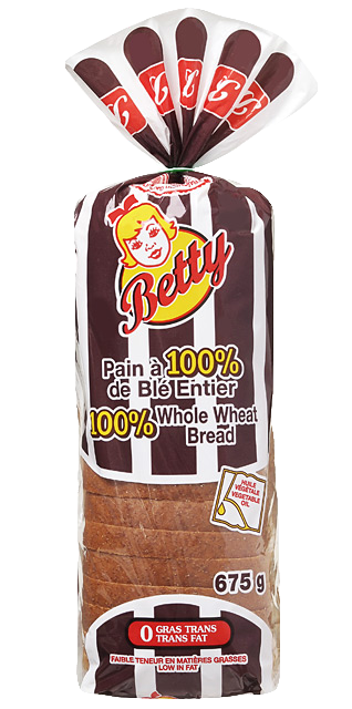 Betty Homestyle Whole Wheat Bread 675g