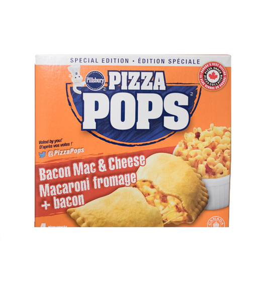Pillsbury Frozen Pizza Pops, Bacon Mac And Cheese 4 Pack 380 G