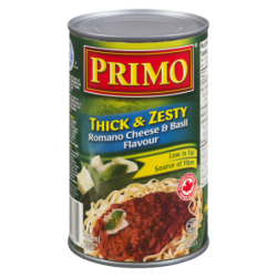 Primo Thick & Zesty Romano Cheese & Basil Pasta Sauce 680mL
